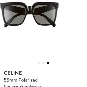 Celine polarized square 55 mm sunglasses
